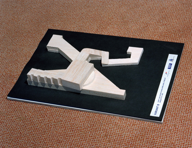 844747 Afbeelding van een maquette voor het plan 'Het Hart van Noord Kanaleneiland Variant B' te Utrecht.N.B. De ...